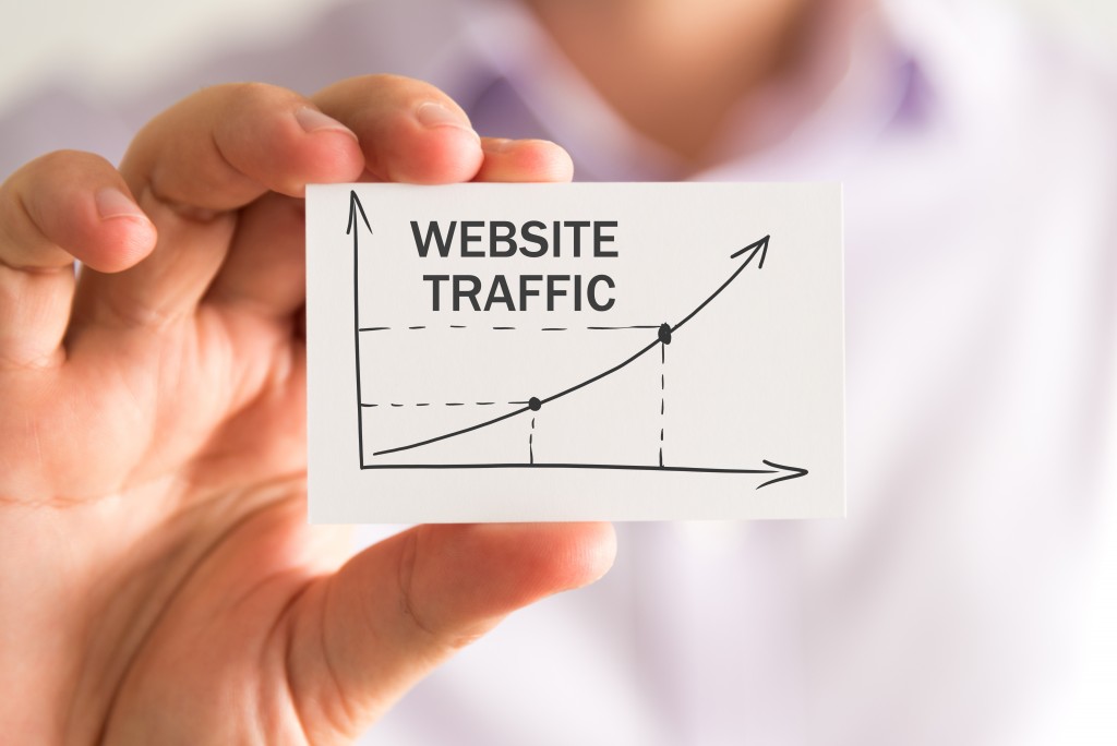 website traffic being shown in a mini card