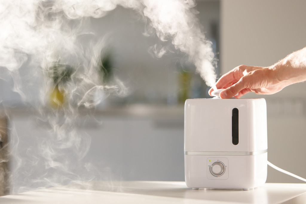 air purifier being used