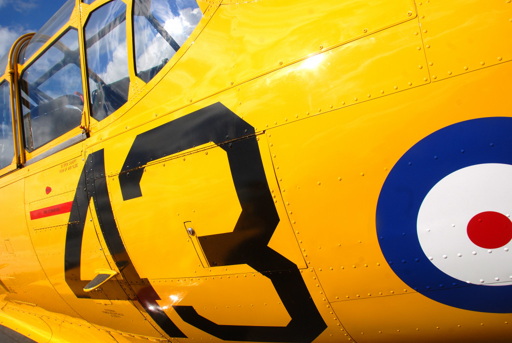 a yellow aircraft